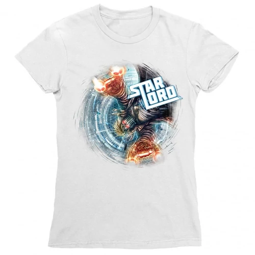 Fehér A galaxis őrzői női rövid ujjú póló - Star Lord Swirl