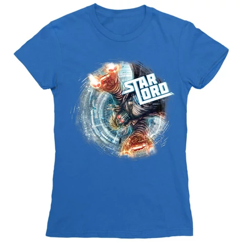 Királykék A galaxis őrzői női rövid ujjú póló - Star Lord Swirl