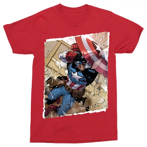 Piros Marvel Amerika Kapitány férfi rövid ujjú póló - Ugrás