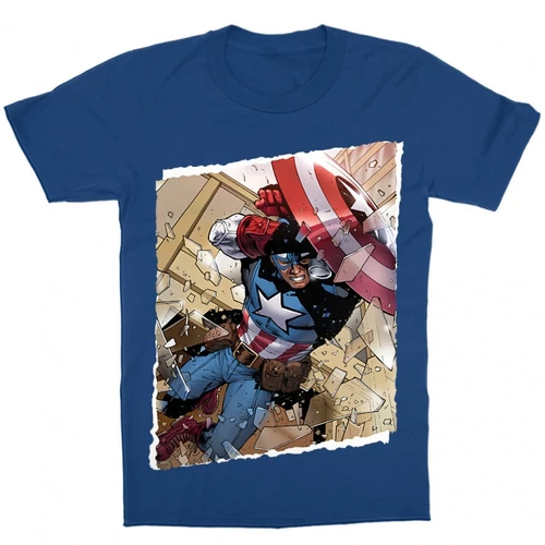 Királykék Marvel Amerika Kapitány gyerek rövid ujjú póló - Ugrás
