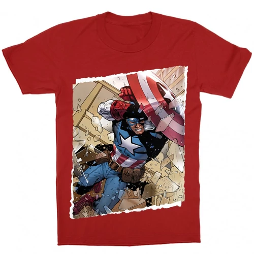 Piros Marvel Amerika Kapitány gyerek rövid ujjú póló - Ugrás