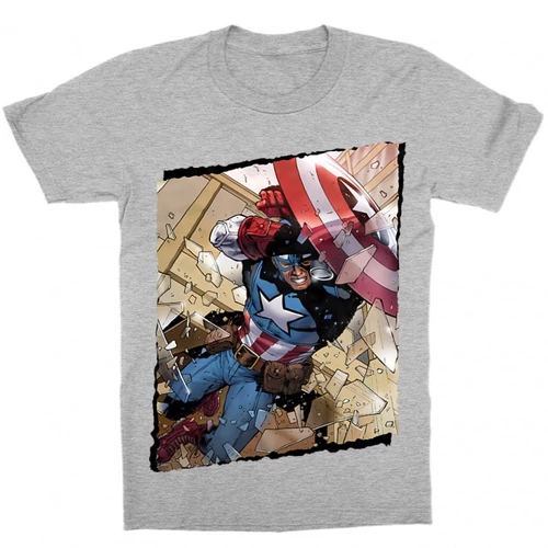 Sportszürke Marvel Amerika Kapitány gyerek rövid ujjú póló - Ugrás