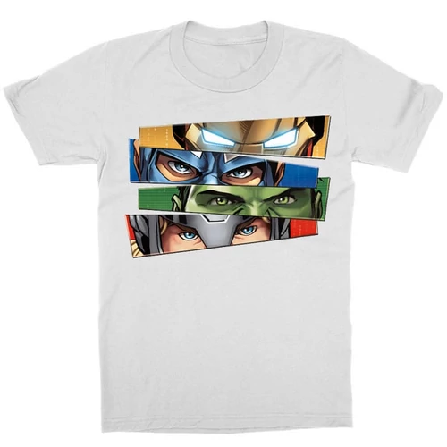 Fehér Bosszúállók - gyerek rövid ujjú póló - Avangers Eyes