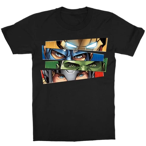 Fekete Bosszúállók - gyerek rövid ujjú póló - Avengers Eyes