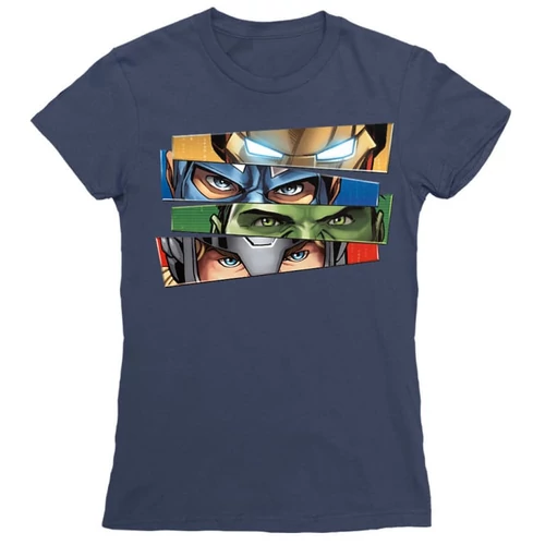 Sötétkék Bosszúállók - női rövid ujjú póló - Avengers Eyes