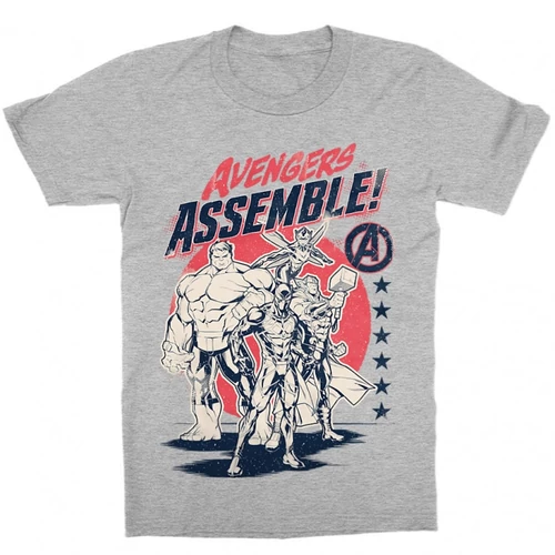 Sportszürke Bosszúállók gyerek rövid ujjú póló - Avengers Assemble