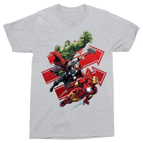 Sportszürke Bosszúállók férfi rövid ujjú póló - Avengers Trio
