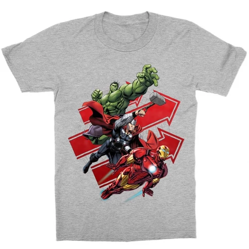 Sportszürke Bosszúállók gyerek rövid ujjú póló - Avengers Trio