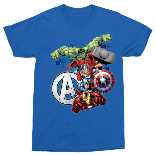 Királykék Bosszúállók férfi rövid ujjú póló - Avengers Team 