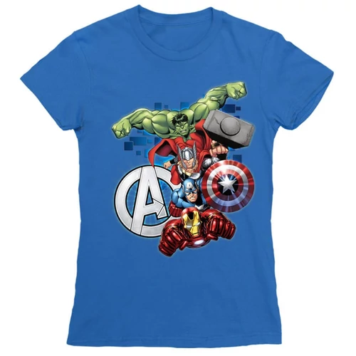 Királykék Bosszúállók női rövid ujjú póló - Avengers Team 