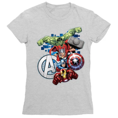 Sportszürke Bosszúállók női rövid ujjú póló - Avengers Team 