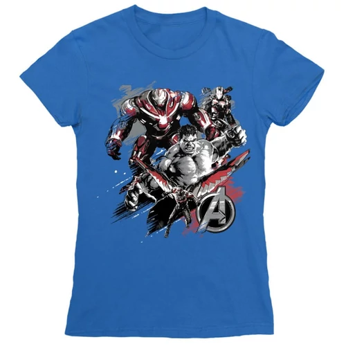 Királykék Bosszúállók női rövid ujjú póló - Avengers Team Grunge