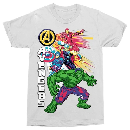 Fehér Bosszúállók - Avengers fréfi rövid ujjú póló - Avengers Group