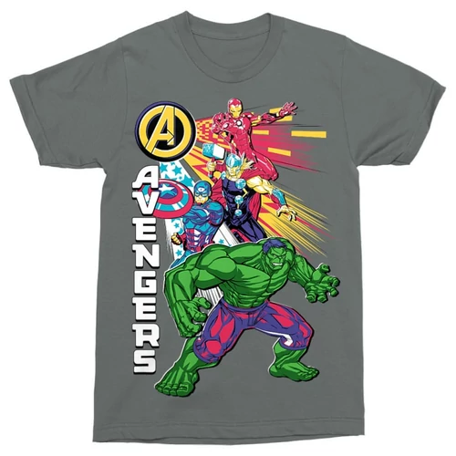 Sötétszürke Bosszúállók - Avengers fréfi rövid ujjú póló - Avengers Group