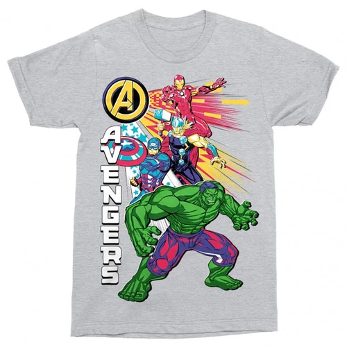 Sportszürke Bosszúállók - Avengers fréfi rövid ujjú póló - Avengers Group