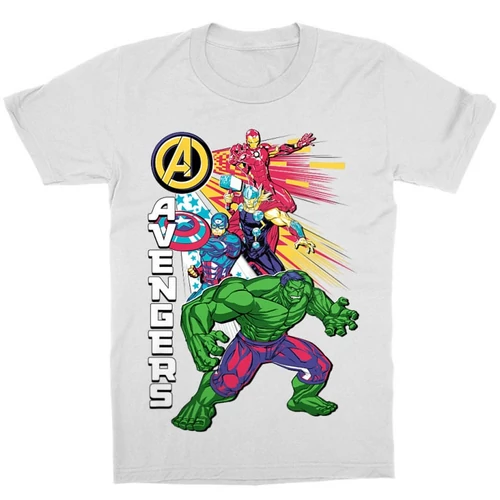 Fehér Bosszúállók - Avengers gyerek rövid ujjú póló - Avengers Group