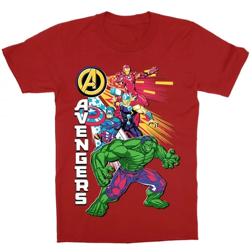 Piros Bosszúállók - Avengers gyerek rövid ujjú póló - Avengers Group