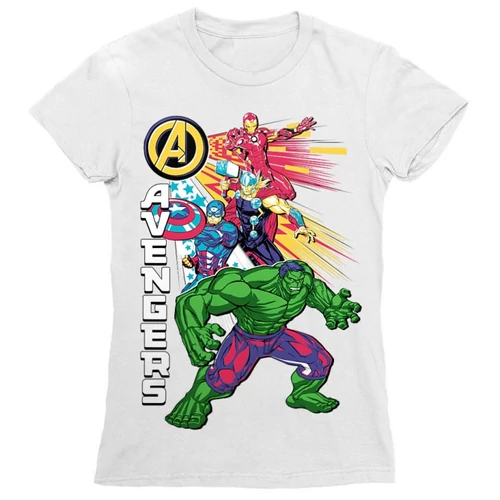 Fehér Bosszúállók - Avengers női rövid ujjú póló - Avengers Group