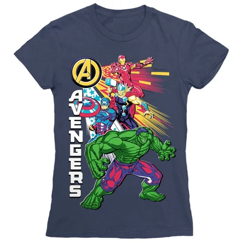 Sötétkék Bosszúállók - Avengers női rövid ujjú póló - Avengers Group