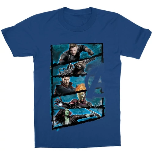 Királykék Marvel Bosszúállók - Avengers gyerek rövid ujjú póló - Infinity War Frame