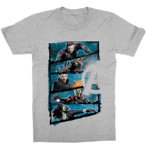 Sportszürke Marvel Bosszúállók - Avengers gyerek rövid ujjú póló - Infinity War Frame
