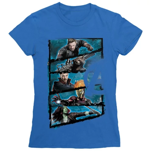 Királykék Marvel Bosszúállók - Avengers női rövid ujjú póló - Infinity War Frame
