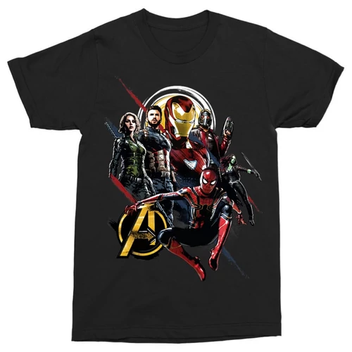 Fekete Bosszúállók Férfi rövid ujjú póló - Infinity War 