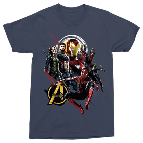 Sötétkék Bosszúállók Férfi rövid ujjú póló - Infinity War 