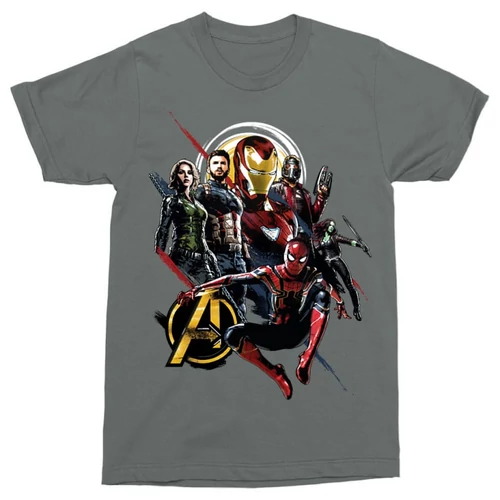 Sötétszürke Bosszúállók Férfi rövid ujjú póló - Infinity War 
