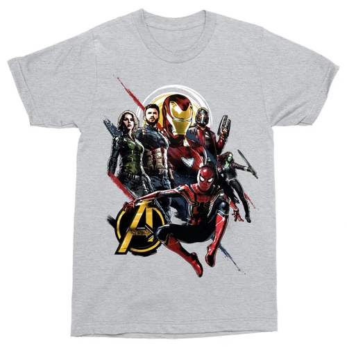 Sportszürke Bosszúállók Férfi rövid ujjú póló - Infinity War 
