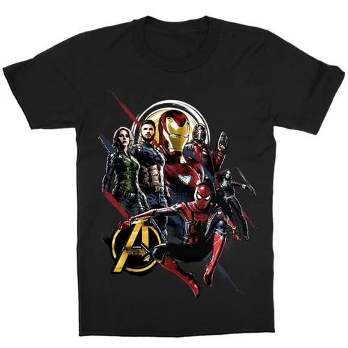 Fekete Bosszúállók gyerek rövid ujjú póló - Infinity War 