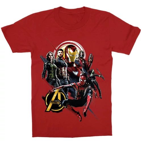 Piros Bosszúállók gyerek rövid ujjú póló - Infinity War 