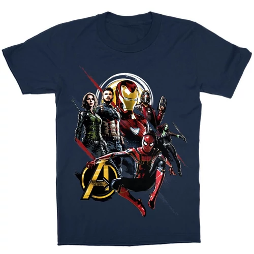 Sötétkék Bosszúállók gyerek rövid ujjú póló - Infinity War 