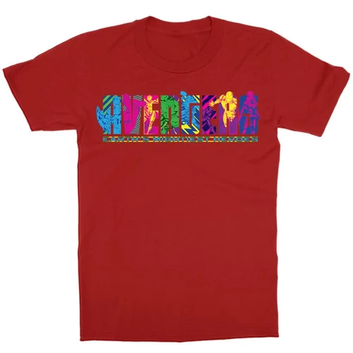 Piros Bosszúállók - Avengers gyerek rövid ujjú póló - Neon Text