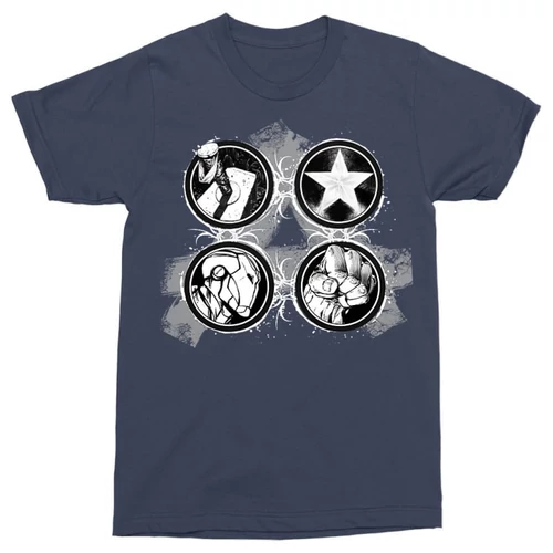 Sötétkék Bosszúállók - Avengers - Férfi rövid ujjú póló - Splatter Logo