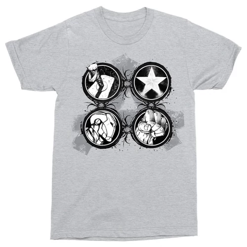 Sportszürke Bosszúállók - Avengers - Férfi rövid ujjú póló - Splatter Logo