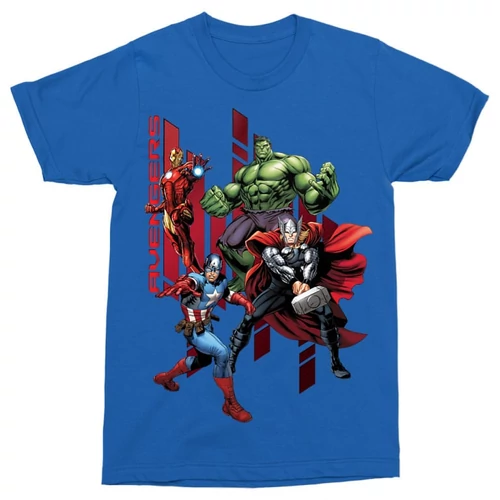 Királykék Bosszúállók - Avengers férfi rövid ujjú póló - Szuperhősök