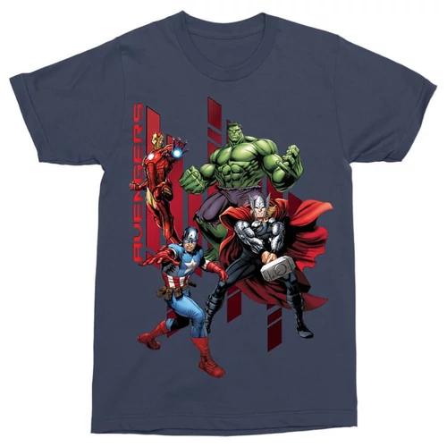 Sötétkék Bosszúállók - Avengers férfi rövid ujjú póló - Szuperhősök