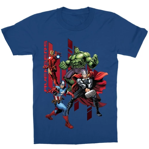 Királykék Bosszúállók - Avengers gyerek rövid ujjú póló - Szuperhősök