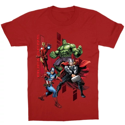 Piros Bosszúállók - Avengers gyerek rövid ujjú póló - Szuperhősök