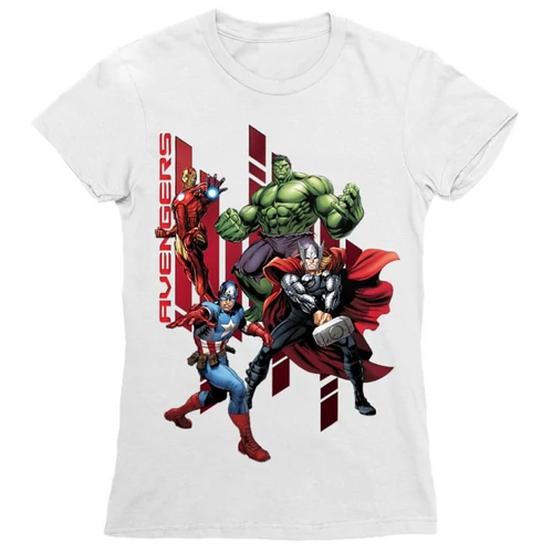Fehér Bosszúállók - Avengers női rövid ujjú póló - Szuperhősök