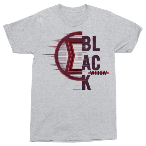 Sportszürke Fekete Özvegy férfi rövid ujjú póló - Black Widow badge