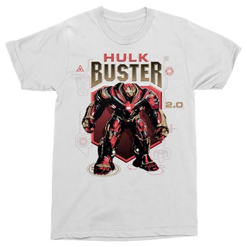 Fehér Bosszúállók férfi rövid ujjú póló - Hulk Buster