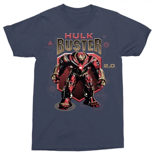 Sötétkék Bosszúállók férfi rövid ujjú póló - Hulk Buster