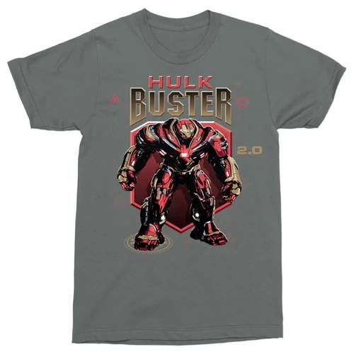 Sötétszürke Bosszúállók férfi rövid ujjú póló - Hulk Buster