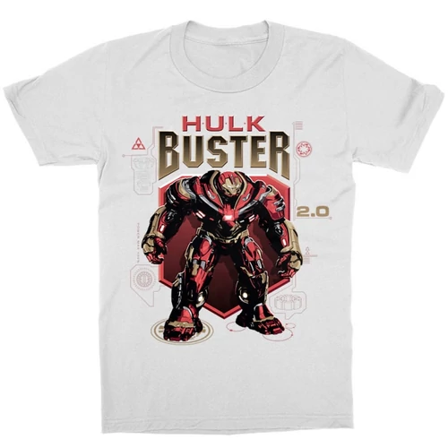 Fehér Bosszúállók gyerek rövid ujjú póló - Hulk Buster