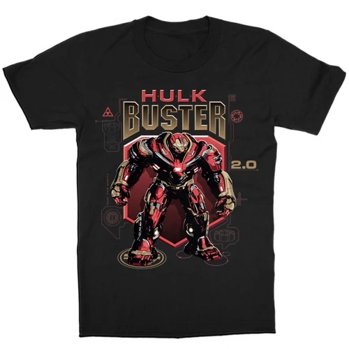 Fekete Bosszúállók gyerek rövid ujjú póló - Hulk Buster
