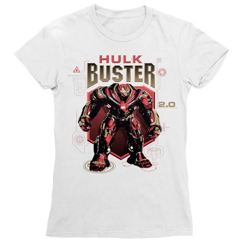 Fehér Bosszúállók női rövid ujjú póló - Hulk Buster
