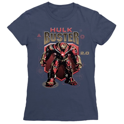 Sötétkék Bosszúállók női rövid ujjú póló - Hulk Buster