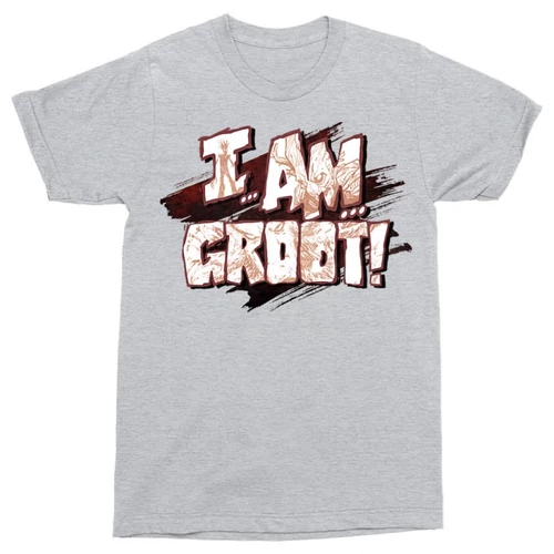 Sportszürke A galaxis őrzői férfi rövid ujjú póló - I am Groot